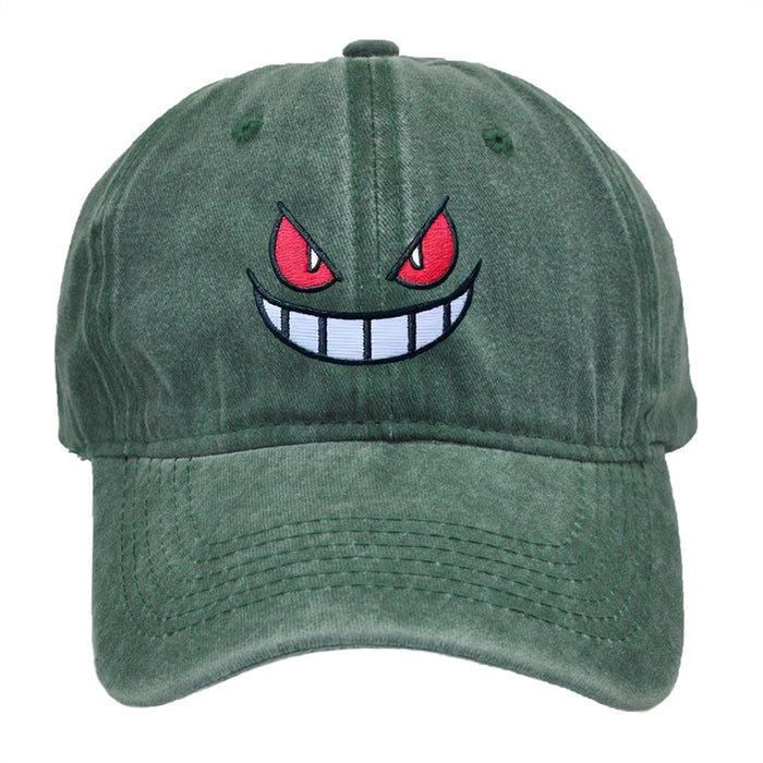 Wholesale Cartoon Big Mouth Red Eyes Embroidered Cotton Baseball Cap JDC-FH-PeiN011