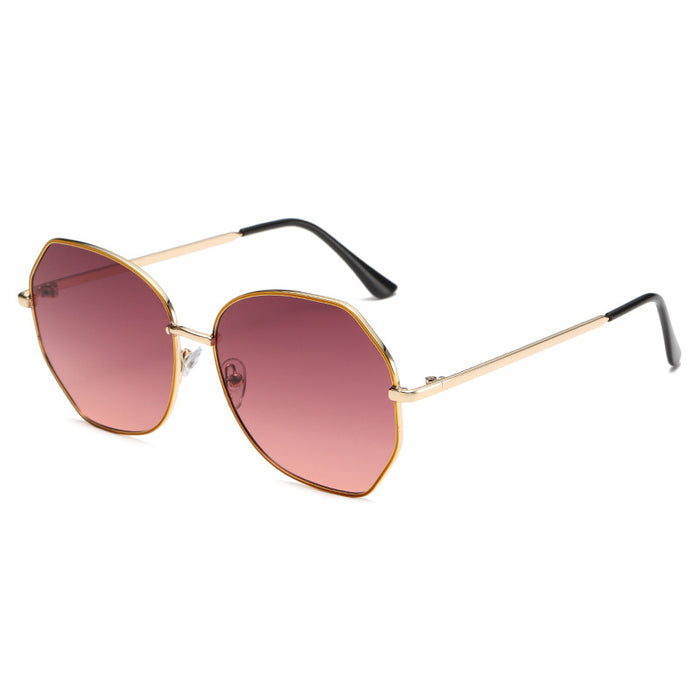 Wholesale Women's Polygonal Anti-UV PC Sunglasses JDC-SG-Junl018