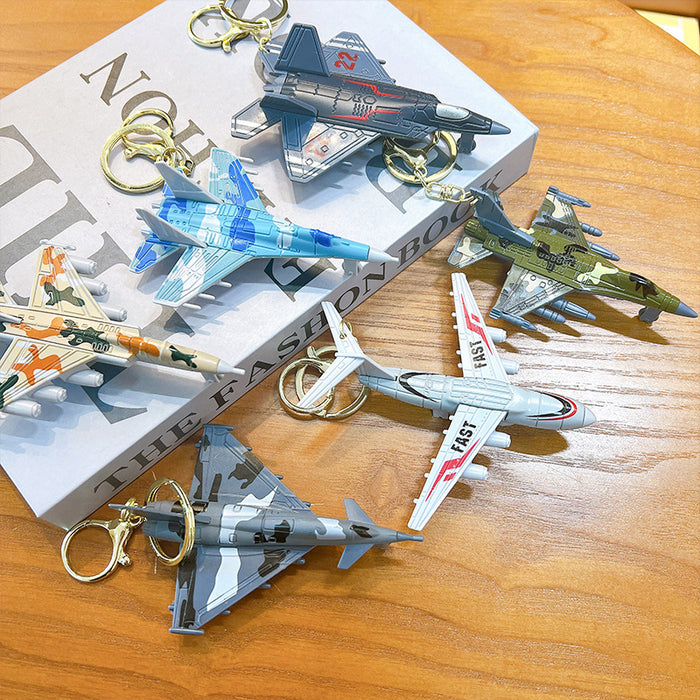 Wholesale Plastic Fighter Aircraft Keychain JDC-KC-YanG058