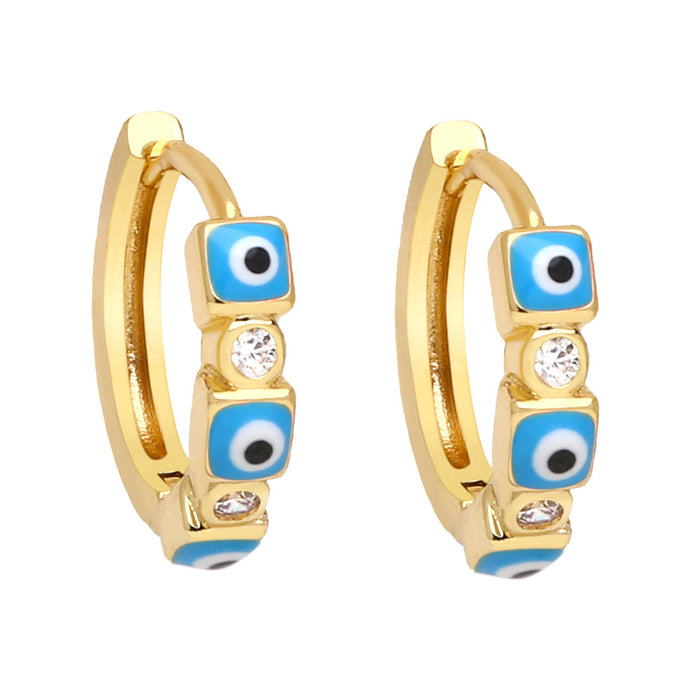 Wholesale Earrings Zircon Petite Diamonds Devil's Eye JDC-ES-PREMAS006