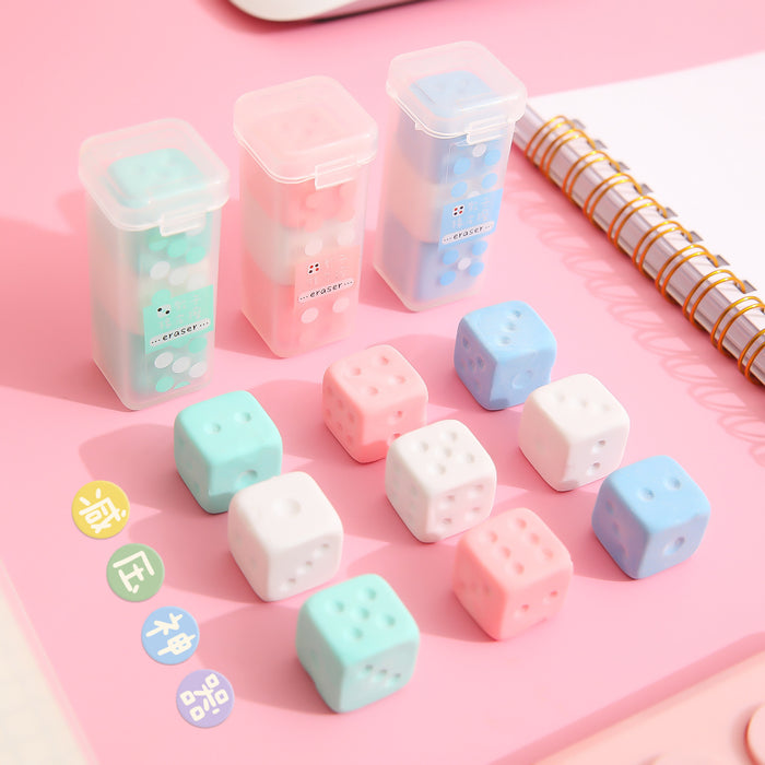 Wholesale eraser rubber dice shape cute children MOQ≥2 JDC-ERA-Weituo003