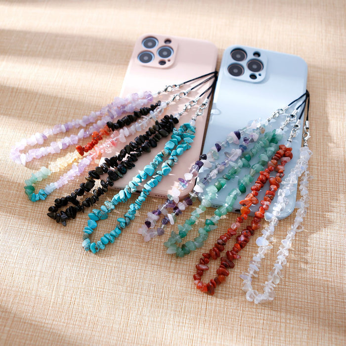 Wholesale Lanyard Crystal DIY Beaded Stone Pink Crystal Phone Case Chain MOQ≥2 JDC-KC-PREMJM001