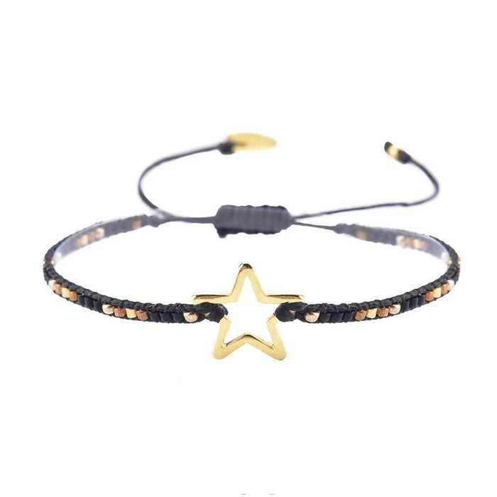 Wholesale Bracelet Hand Woven Ribbon Miyuki Beads Stars JDC-BT-PREMGBH003
