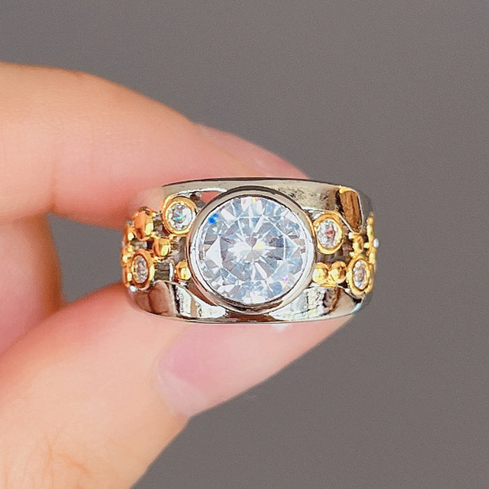 Wholesale Ring Ethnic Style Hollow Zircon Index Ring MOQ≥2 JDC-RS-PREMCAOS016