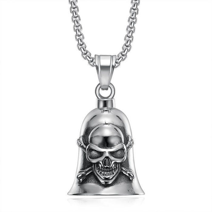 Wholesale Necklace Stainless Steel Skull Bell Pendant JDC-NE-PREMFY004