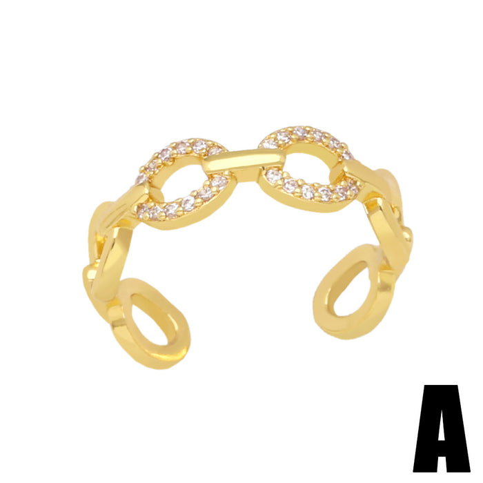 Wholesale Ring Copper Zircon Adjustable JDC-RS-PREMAS003