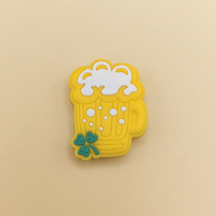 Wholesale 10/20PCS Cartoon Beer Silicone Beads JDC-BDS-NaiSi175