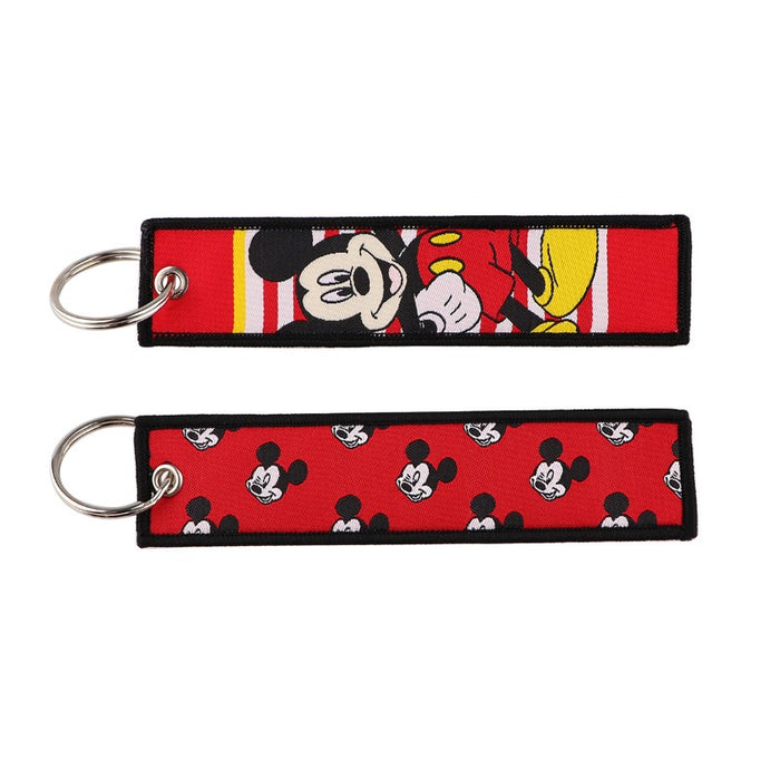 Wholesale Cartoon Cute Capybara Animal Woven Label Lanyard Keychain JDC-KC-KKX005