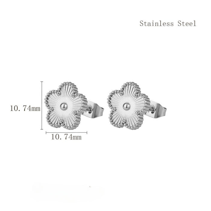 Wholesale Stainless Steel Flower Earrings JDC-ES-LangDi001