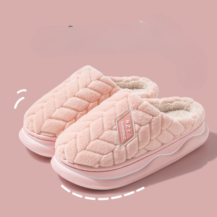 Wholesale EVA Plush Warm Thickened Soft Soled Slippers JDC-SP-Runj001