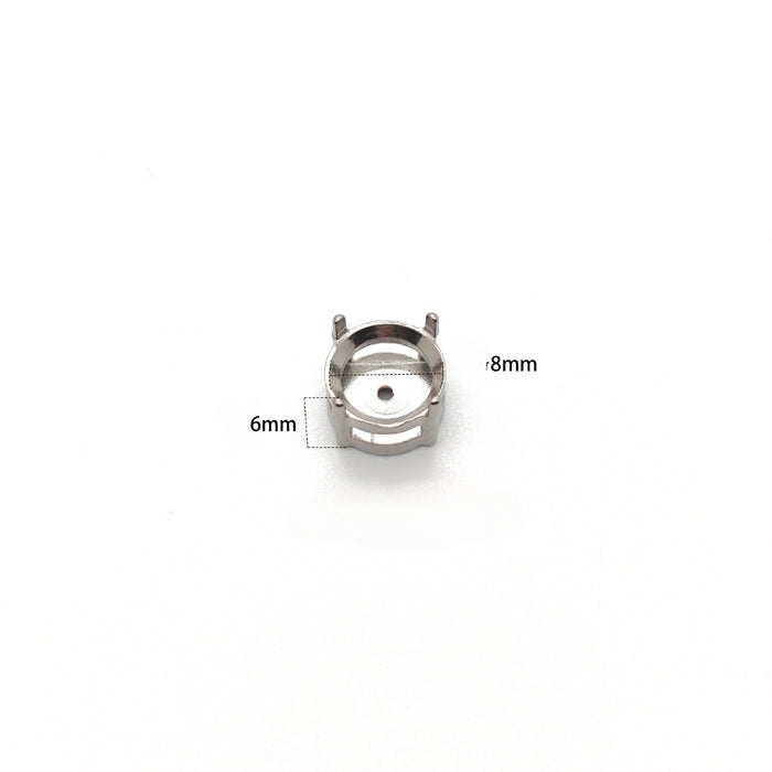 Wholesale DIY Zircon Stainless Steel Magnetic Ear Studs with Empty Support Clip Accessories JDC-ES-ShuangN003