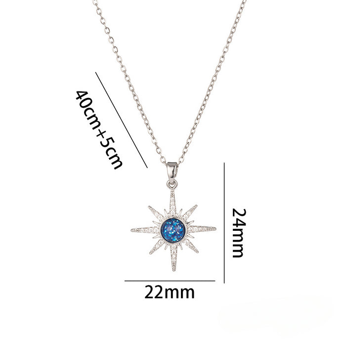 Wholesale Titanium Steel Planet Starry Sky Necklace JDC-NE-Kucai024