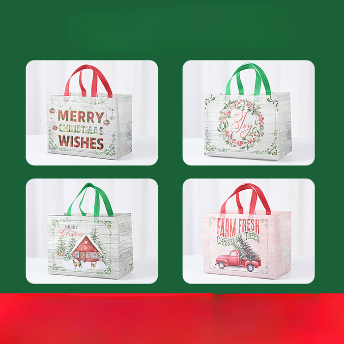 Wholesale Christmas Series Gift Bags Christmas Tree Elk Handbags Large Shoe Box Packaging Shopping Bags JDC-GB-XJ008