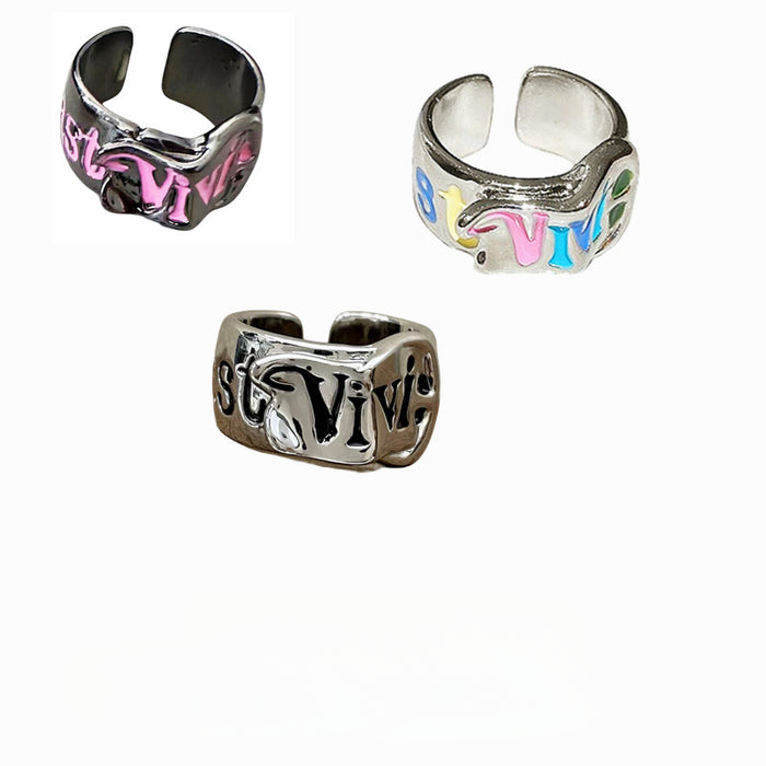 Wholesale Saturn Belt Buckle Ring Colorful Dark JDC-RS-TianYin001
