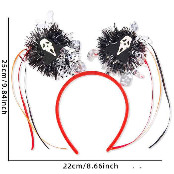 Wholesale Halloween Color Stripe Tassel Plastic Headband JDC-HD-ZHHAO005