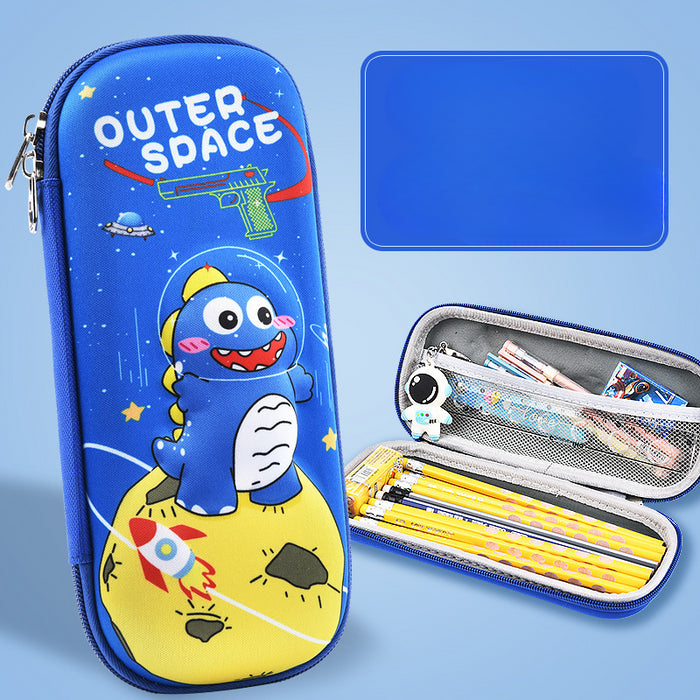 Wholesale 3D Children Cartoon Large Capacity Leather Pencil Case JDC-PC-QQBB003