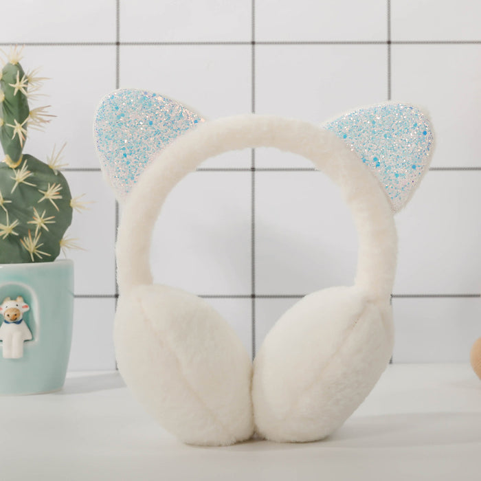 Wholesale warm winter rabbit fur children' s earmuffs