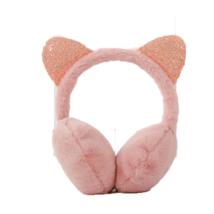 Wholesale warm winter rabbit fur children' s earmuffs