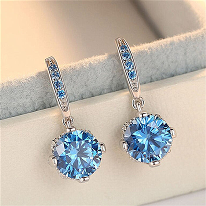 Wholesale   Silver Earrings Women's  Elegant Earrings Water Drop Earrings Simple All-match Accessories Earrings