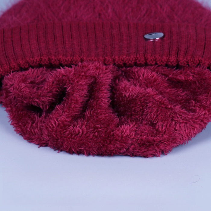 Wholesale Plush Warm Knitted Hat JDC-HT-PX013