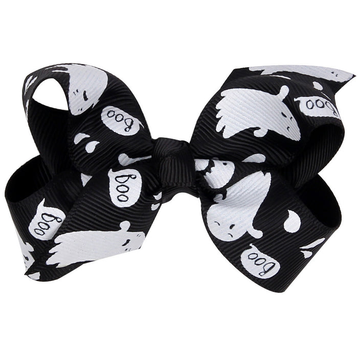 Wholesale Halloween Cartoon Print Bow Hairpin JDC-HC-QiuN014