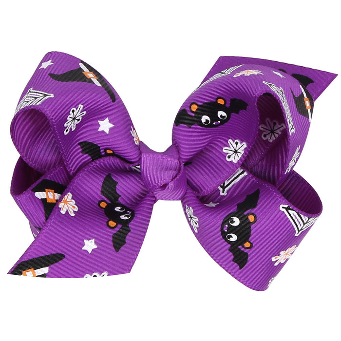 Wholesale Halloween Cartoon Print Bow Hairpin JDC-HC-QiuN014