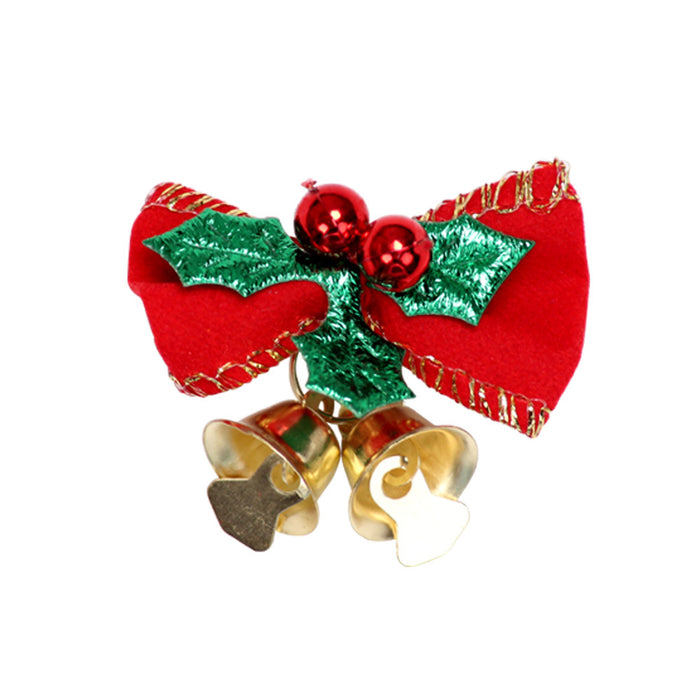 Wholesale Christmas Linen Bow Bell Christmas Tree Pendant Gift Box Decoration JDC-DCN-ZHHAO002