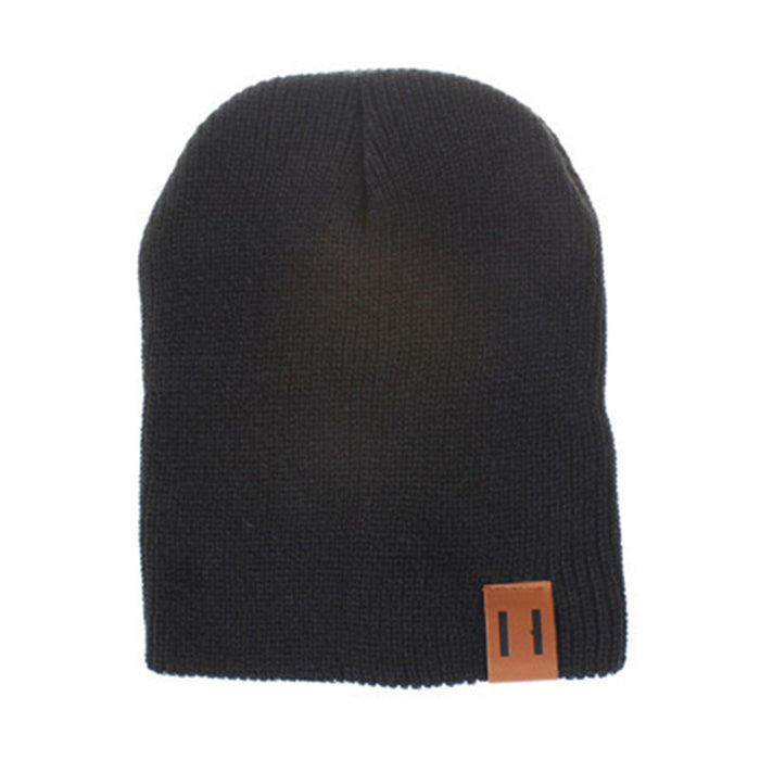 Wholesale Acrylic Leather Label Winter Parent-child Wool Hat JDC-FH-HWT001