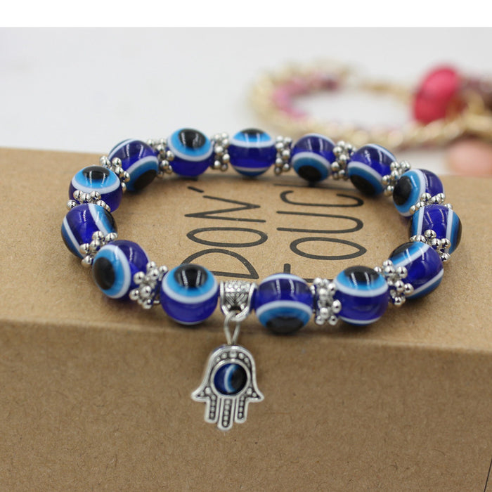 Wholesale Vintage 10mm Blue Eye Lucky Bracelet Bracelet