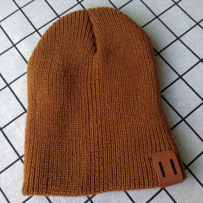 Wholesale Acrylic Leather Label Winter Parent-child Wool Hat JDC-FH-HWT001