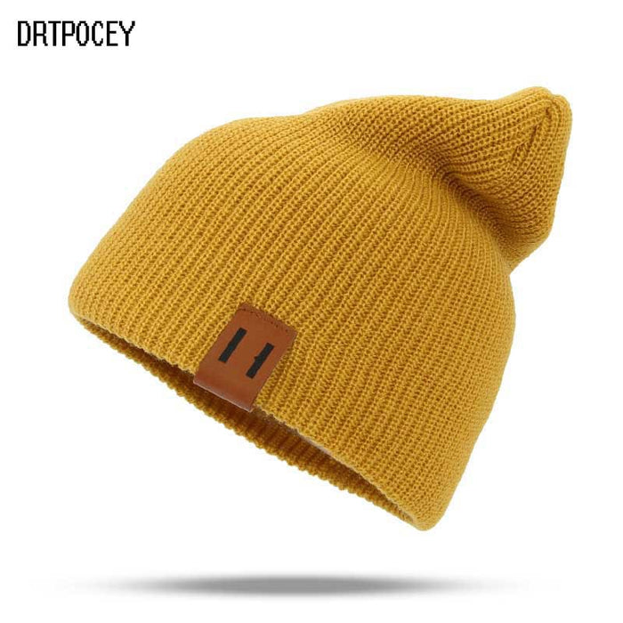 Wholesale Acrylic Leather Label Winter Parent-child Wool Hat JDC-FH-HWT001