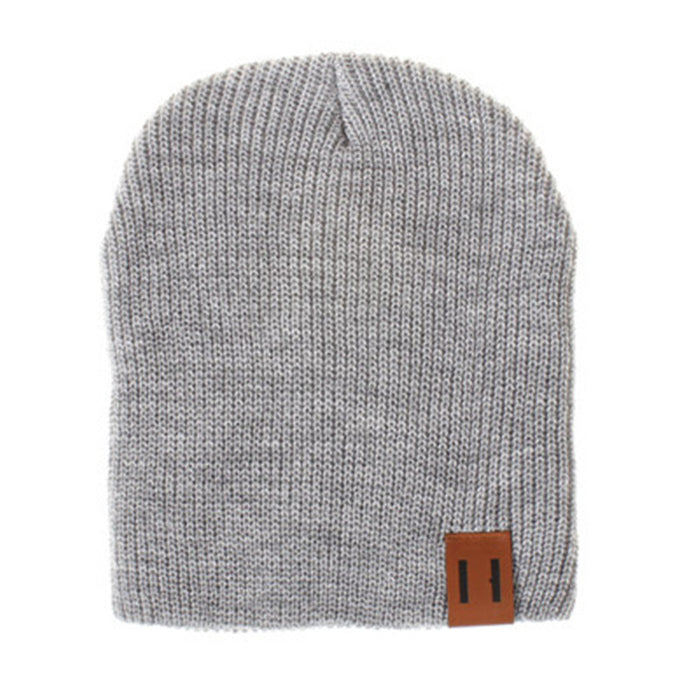 Wholesale Acrylic Leather Label Winter Parent-child Wool Hat JDC-FH-HWT001