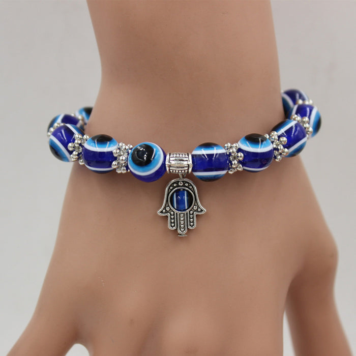 Wholesale Vintage 10mm Blue Eye Lucky Bracelet Bracelet