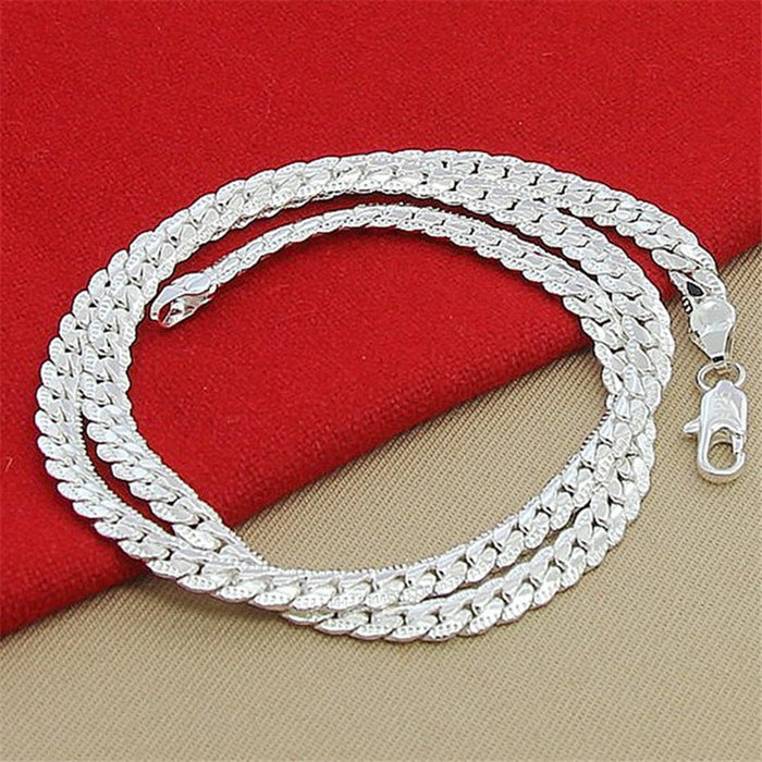 Wholesale 4MM side embossed copper necklace
