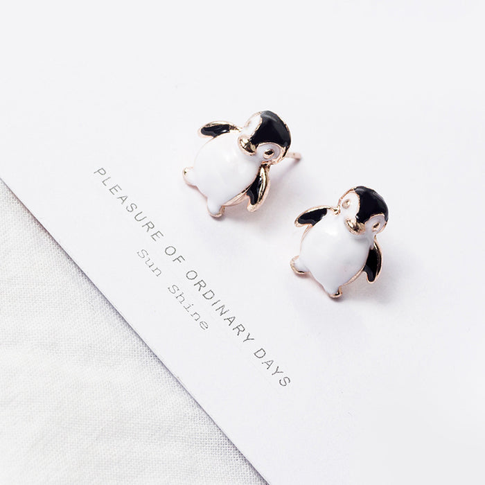 Wholesale Oil Drop Cartoon Animal Alloy Earrings JDC-ES-MDD102