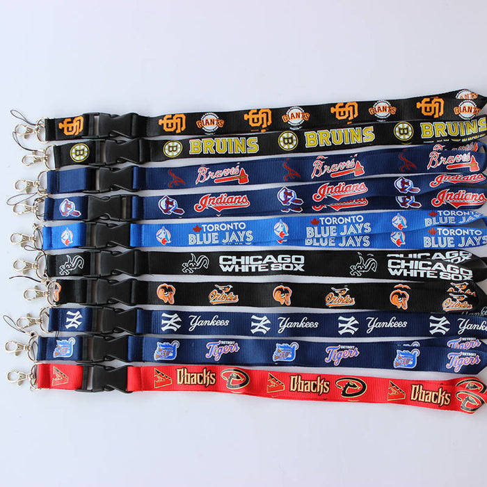 Wholesale Baseball team  gift badge key mobile phone work certificate hanging rope hanging rope