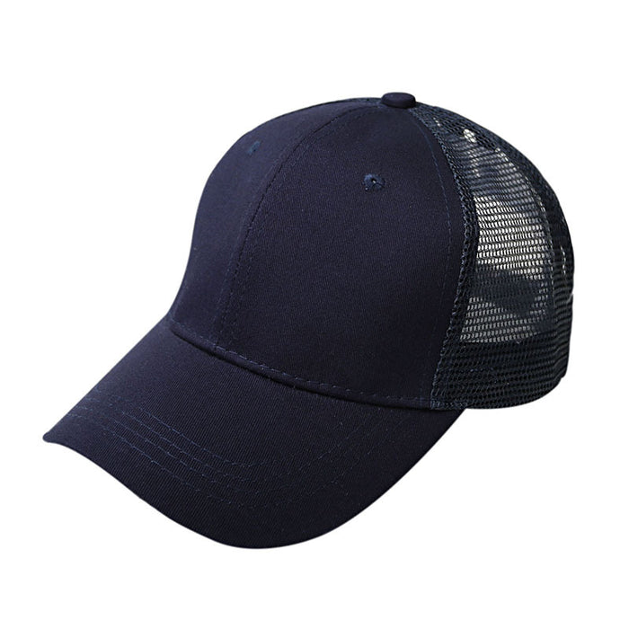 Wholesale Mesh Hat Cotton Solid Color Ponytail Baseball Cap JDC-FH-Chunq007