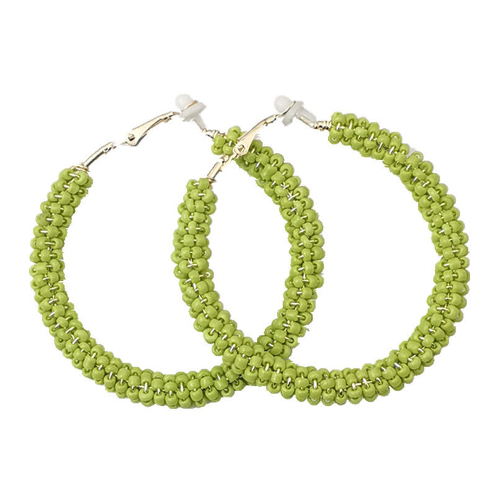 Wholesale Metal geometric circle earrings for women, versatile and trendy black exaggerated large circle earrings