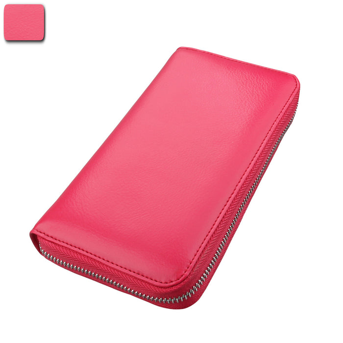 Wholesale Genuine Leather RFID Card Wallet Urban Simplicity Gold Long Style Multi-Card for Men &  Women