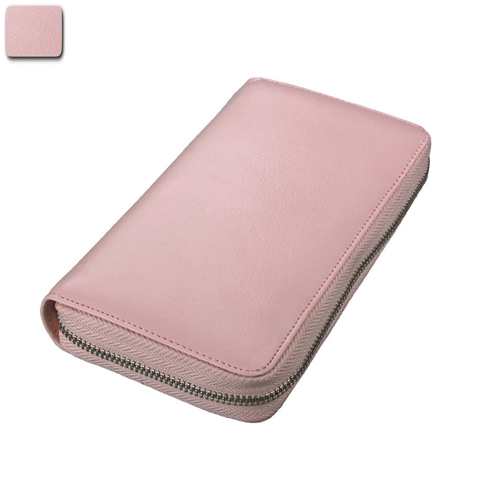Wholesale Genuine Leather RFID Card Wallet Urban Simplicity Gold Long Style Multi-Card for Men &  Women
