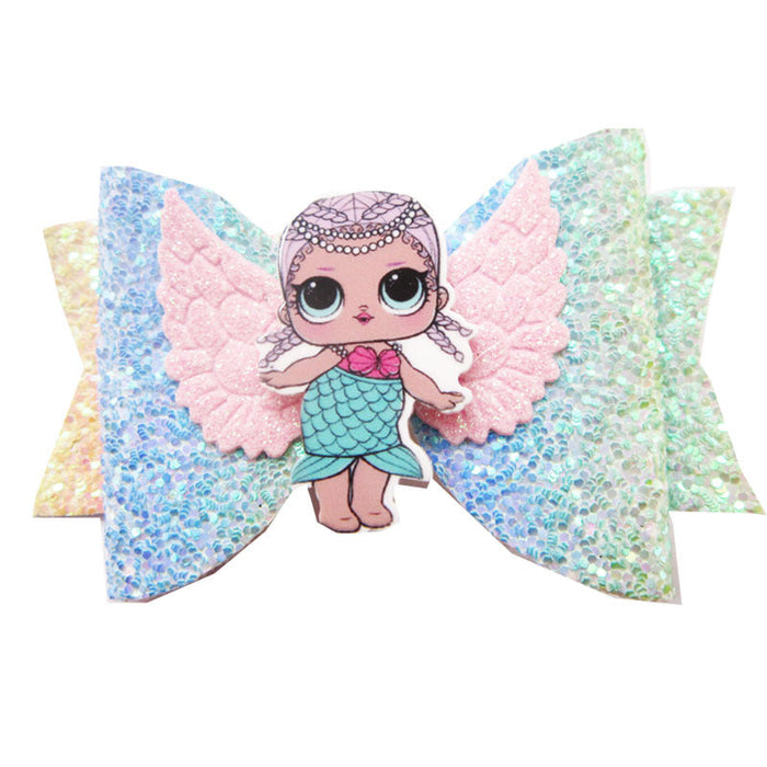 Wholesale Hair Clips Plastic Cute Cartoon Angel Shiny Wings (M) JDC-HC-DLM008