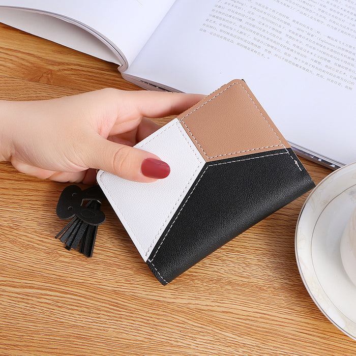 Wholesale New Wallet Women's Short Style Women's Zipper Wallet Korean Version Tassel Simple and Fashionable Coin Purse JDC-WT-PC005