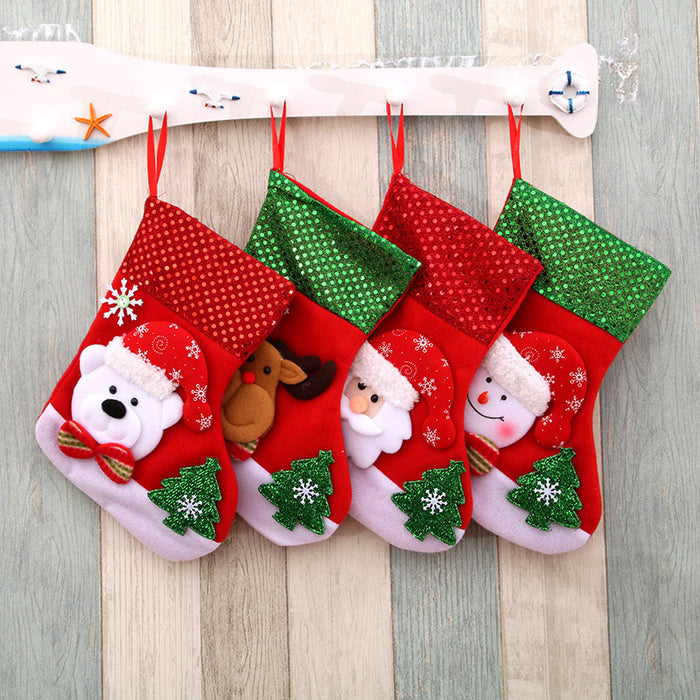 Wholesale Santa Socks for the Elderly  Christmas Socks Christmas Gift Bags