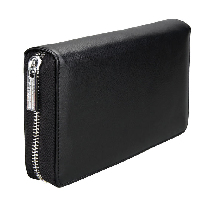 Wholesale Genuine Leather RFID Card Wallet Urban Simplicity Gold Long Style Multi-Card for Men &  Women