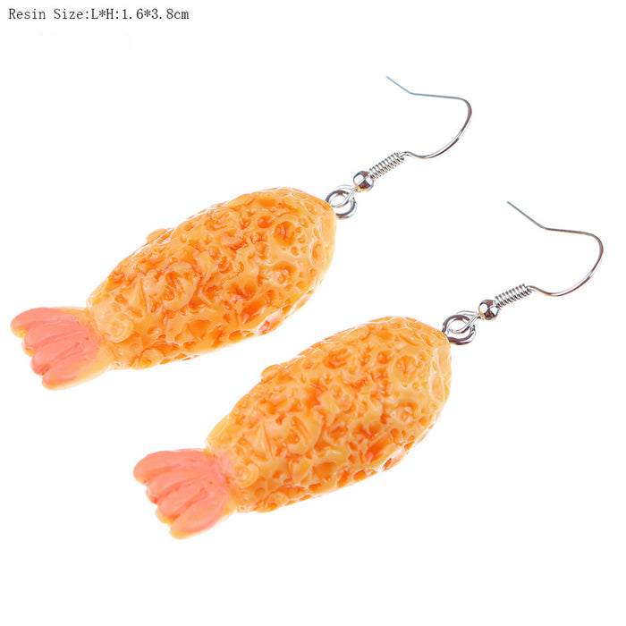 Wholesale Cartoon Food Resin Earrings JDC-ES-niqing028