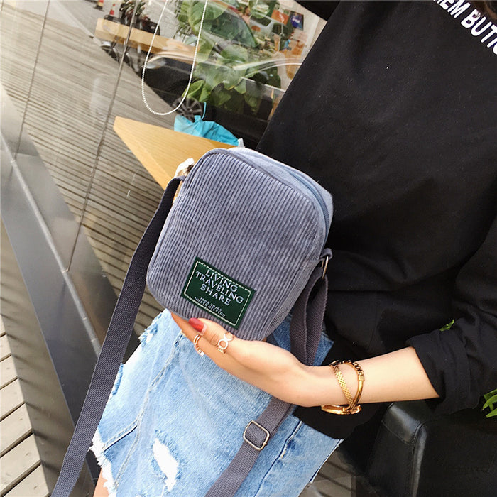 Wholesale Corduroy Shoulder Casual Messenger Bag JDC-SD-Feil003