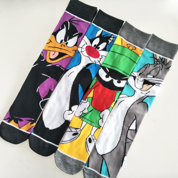 Wholesale Cotton Cartoon Middle Socks JDC-SK-YiYan074