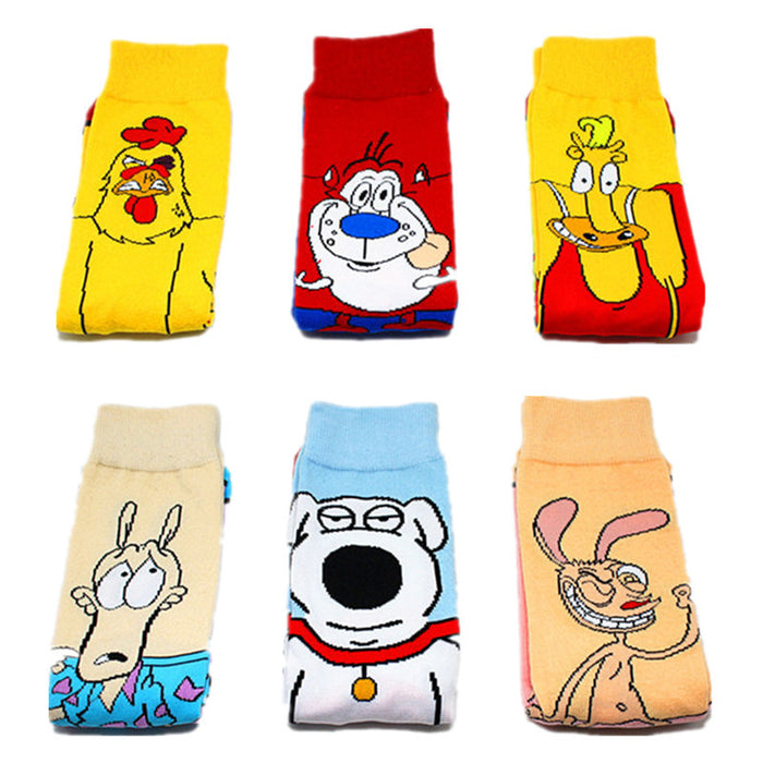 Wholesale Cotton Cartoon Socks (F) JDC-SK-HuiHe035