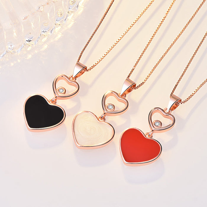 Wholesale Same style necklace, black dropper love pendant, heart-shaped women's necklace