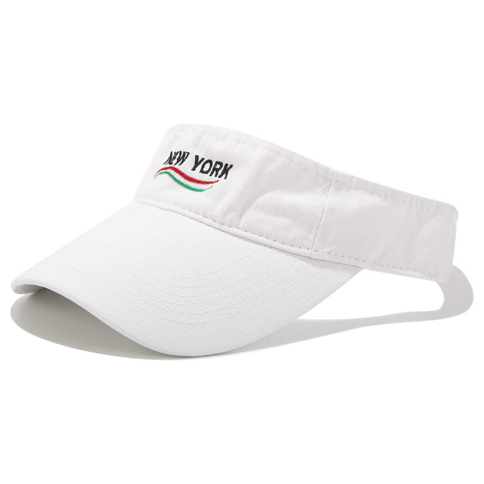 Wholesale Summer washed and distressed style letter embroidered unisex sun visor hat